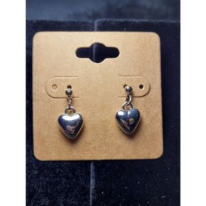 (3 for $15) JoMa Heart Silvertone Dangle Earrings- NWT